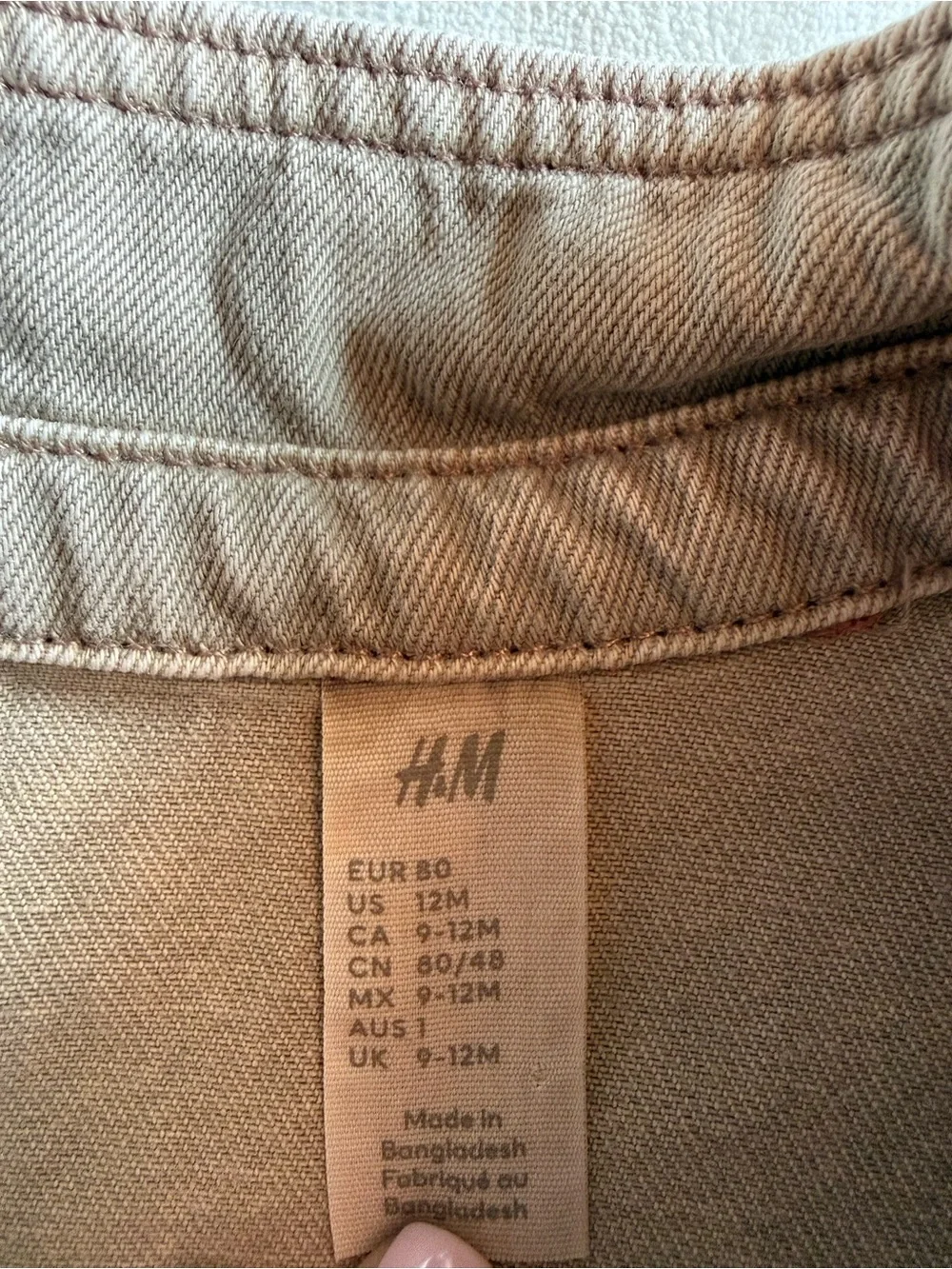 H&M Beige Kids Jean Jacket